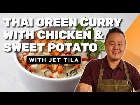 Jet Tila's Thai Green Curry - Thai recipe that serves 4 people. A medium difficulty cooking recipe converted from YouTube video with complete ingredients and step-by-step instructions.