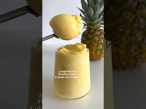 3-ingredient Healthy Piña Colada Ice Cream🤩