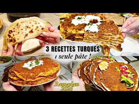 Recettes Ramadan 🌙 : 3 Spécialités Turques avec 1 seule pâte !