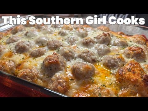 One-pan Meatball Sub Bubble up Bake - Italian-American recipe that serves 4 people. A easy difficulty cooking recipe converted from YouTube video with complete ingredients and step-by-step instructions.