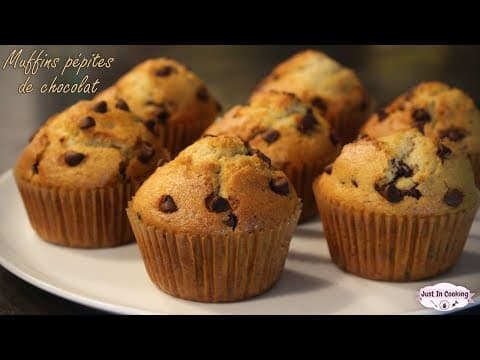 Chocolate Chip Muffins - Delicious French snack with easy difficulty. Perfect recipe converted from YouTube video to PDF format.