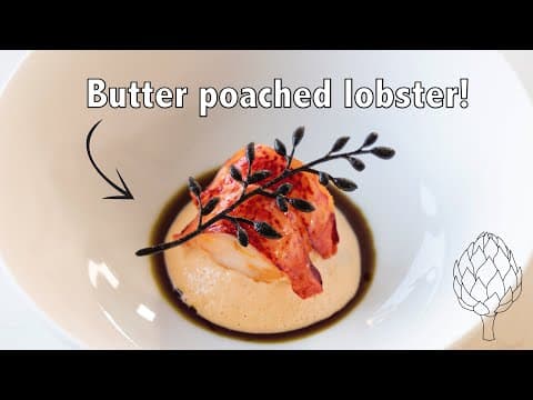 Butter poached lobster dish