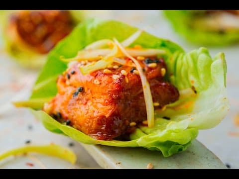 Gochujang Glazed Pork Belly SSam