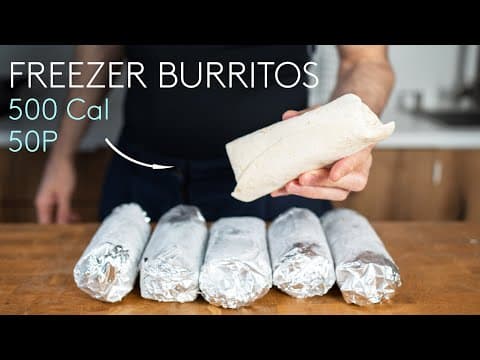 Meal Prep Burritos for the Freezer (Low Calorie High Protein)