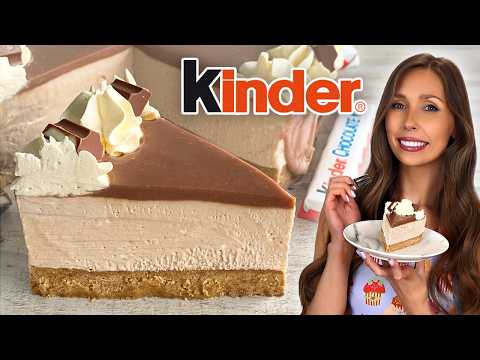 No-Bake Kinder Cheesecake - Delicious American dessert with easy difficulty. Perfect recipe converted from YouTube video to PDF format.