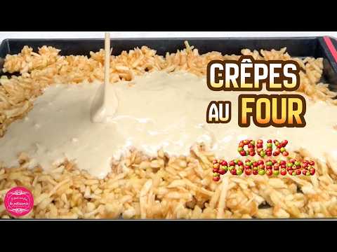Grande crêpe cuite au four, version pommes 🍎🍏