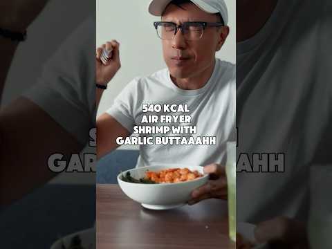 Super easy air fryer garlic butter shrimp