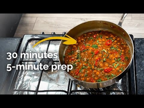 Coconut Chickpea Curry with minimal effort