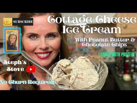 Cottage Cheese Ice Cream with Peanut Butter & Chocolate Chips - Steph’s Stove