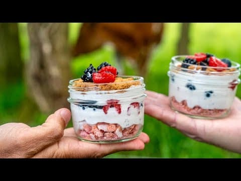 Jarred Red Fruit Tiramisu with Organic Yogurt - Delicious French dessert with easy difficulty. Perfect recipe converted from YouTube video to PDF format.