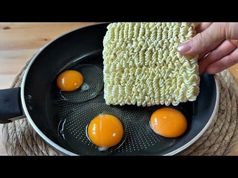 Don't just boil instant noodles! My mom taught me how to make this dish with eggs!