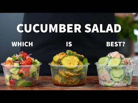 3 Easy Cucumber Salads