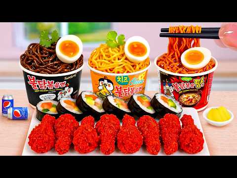 Mini Lotteria Store 🍜 How to Make Buldak Noodles and Lotteria Chicken Thigh 🍗 Tina Mini Cooking - Korean Fusion recipe that serves 4 people. A medium difficulty cooking recipe converted from YouTube video with complete ingredients and step-by-step instructions.