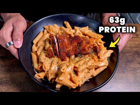 I Made Creamy Alfredo Pasta With 63g of Protein