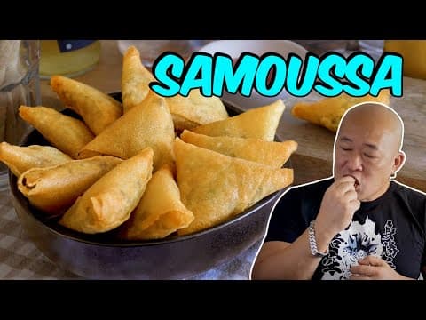 Mini samosa stuffed with beef and small vegetables