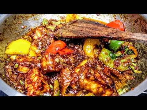 Chilli Paneer - Indo‑Chinese recipe that serves 4 people. A medium difficulty cooking recipe converted from YouTube video with complete ingredients and step-by-step instructions.