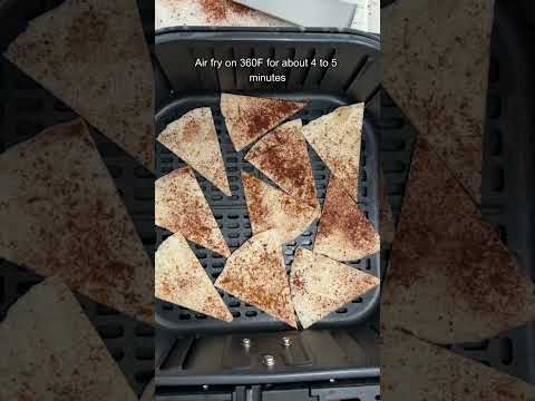 Air Fryer Tortilla Chips - Ready in less than 10 minutes. Recipe in my description