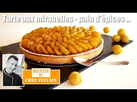Mirabelle Tart with a Gingerbread Flan Base - Delicious French dessert with medium difficulty. Perfect recipe converted from YouTube video to PDF format.