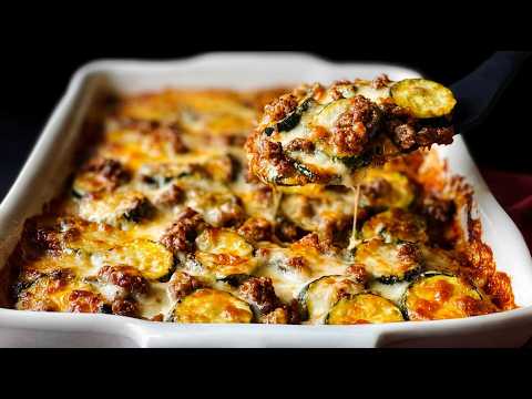 Better Than Pizza? Zucchini Beef Bake 🔥 Always a Hit!