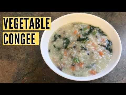 Vegetable Congee - Delicious Chinese breakfast with easy difficulty. Perfect recipe converted from YouTube video to PDF format.