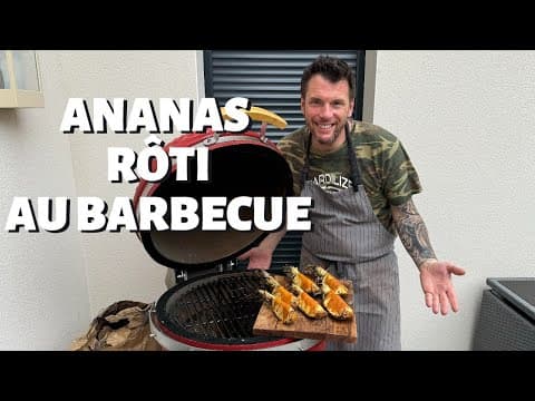 Ananas rôti au miel et caramel express à la confiture de patate douce