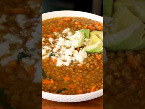 My husband loves this Lentil Soup Recipe Delicious and Healthy! Sopa de Lentejas