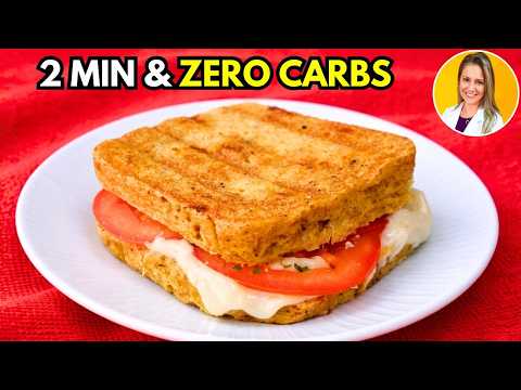 2 MINUTE BREAD almost ZERO CARBS! Super Easy, Fluffy, Cheap and Healthy (Keto)