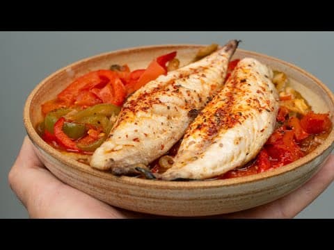 Bell Pepper Piperade with Grilled Mackerel