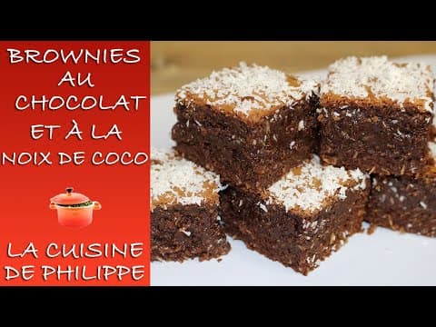 Chocolate and Coconut Brownies - Delicious French dessert with easy difficulty. Perfect recipe converted from YouTube video to PDF format.