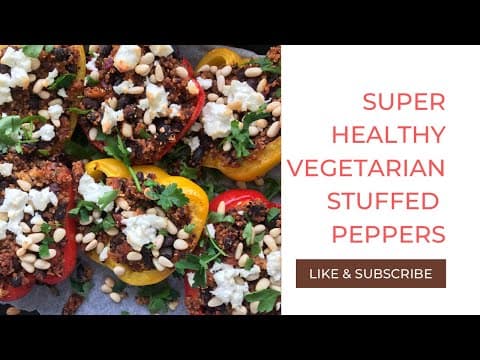 MUST TRY stuffed peppers recipe - Quinoa and Black Beans