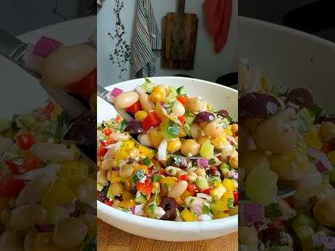 Dense Bean Salad (Protein-Packed Mediterranean Style)