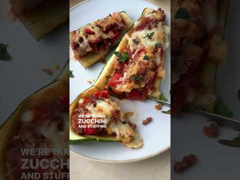 Easy Cheesy Stuffed Zucchini Boats