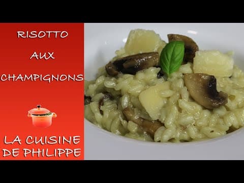 Risotto aux champignons - Delicious Italienne main course with medium difficulty. Perfect recipe converted from YouTube video to PDF format.