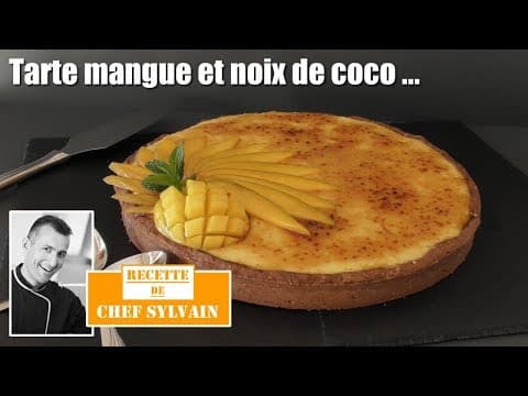 Mango and Coconut Tart, Chocolate Shortcrust Pastry - Delicious French dessert with medium difficulty. Perfect recipe converted from YouTube video to PDF format.