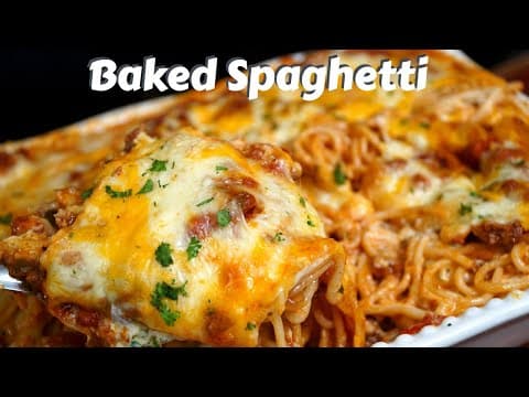 How To Make THE BEST Baked Spaghetti