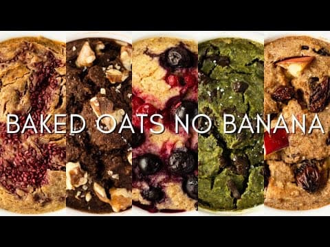 5-Minute Healthy Baked Oats (5 Tasty Ways, No Banana!)