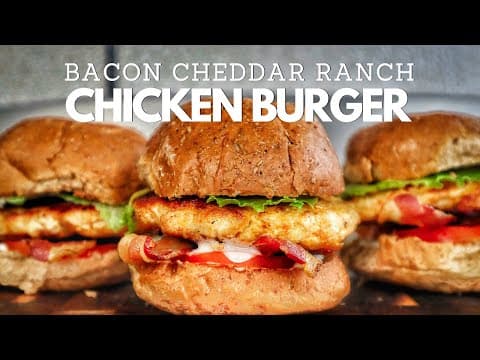 Bacon Cheddar Ranch Chicken Burger Recipe