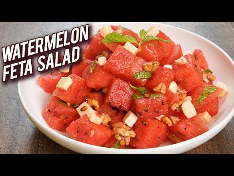 Quick And Easy Salad Recipe - Watermelon Feta Salad Recipe - Summer Special Recipe - Bhumika