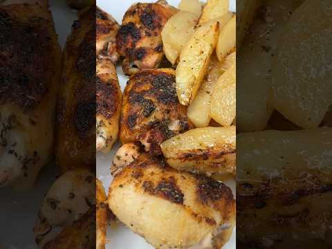 Lemony Chicken and Potatoes 🥔 One ☝🏼Pan!