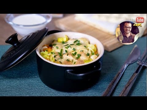 Ravioli Casseroles with Vegetables and Cream