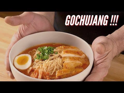 GOCHUJANG noodles - Spicy Korean chicken RAMEN from scratch