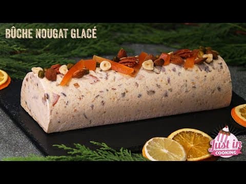 Nougat Ice Yule Log (Bûche de Noël Glacée) - Delicious French dessert with medium difficulty. Perfect recipe converted from YouTube video to PDF format.
