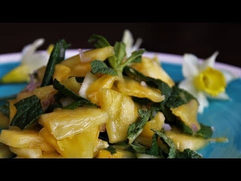 Pineapple Mint Salad - Delicious International appetizer with easy difficulty. Perfect recipe converted from YouTube video to PDF format.