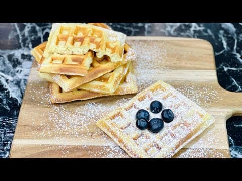 Gaufres moelleuses et croustillantes - Delicious Belge breakfast with medium difficulty. Perfect recipe converted from YouTube video to PDF format.