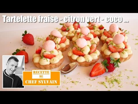 Strawberry Lime and Coconut Tartlets - Delicious French dessert with medium difficulty. Perfect recipe converted from YouTube video to PDF format.