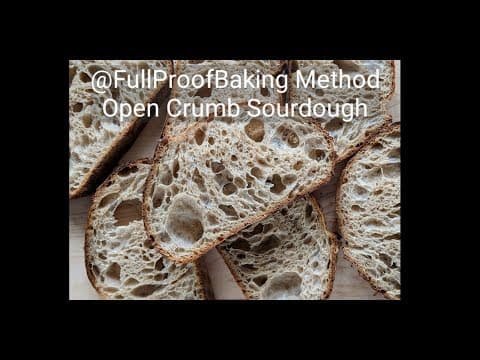 Open Crumb Sourdough Bread (20% Whole Wheat, High Hydration)