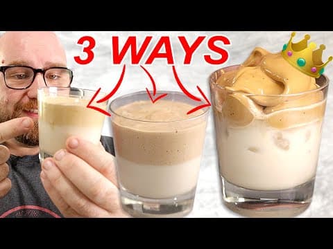 I Made TikTok's WHIPPED COFFEE 3 different ways (using regular coffee)