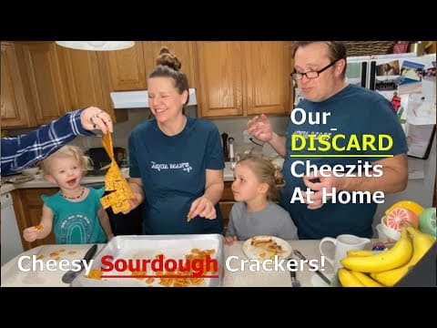 Healthy Cheezits At Home! Cheesy Sourdough Discard Crackers! (So Good!)