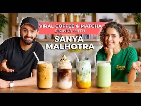 Making Viral Coffee & Matcha Recipes with Sanya Malhotra