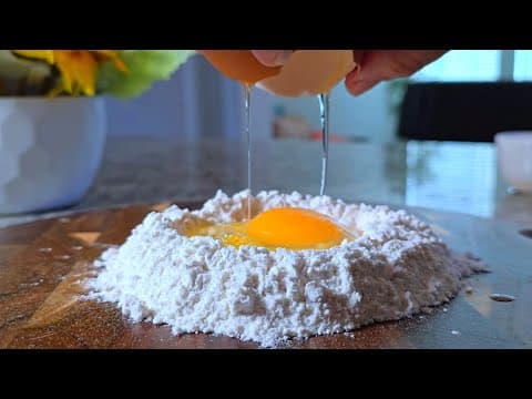 Add 1 egg to flour for an easy PASTA FOR ONE